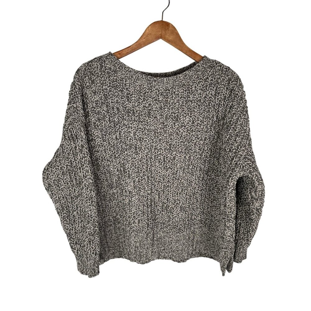 AMERICAN EAGLE OUTFITTERS Women's Gray Chenille Crop Sweater Small